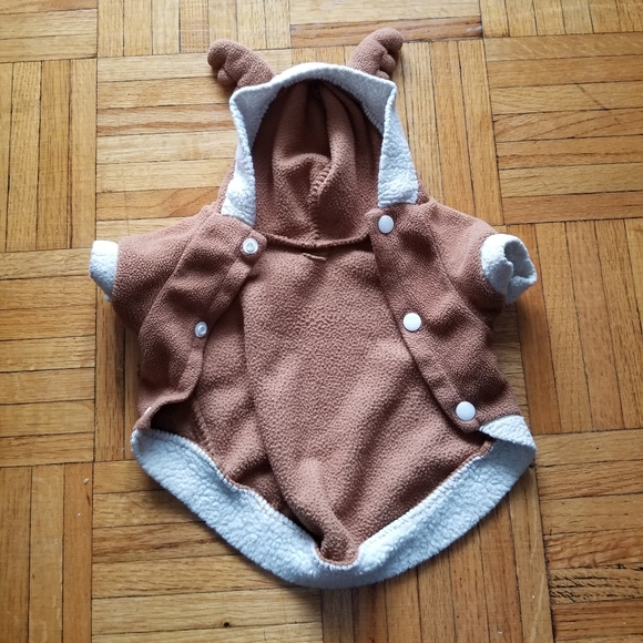 Fleece Reindeer Jacket for XS Dogs - Picture 2 of 5